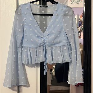 Light Blue Sheer Long sleeve